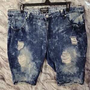 Thrill Acid Wash Jean Shorts Size 22 USED